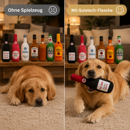 Quietsch-Flasche für Hunde