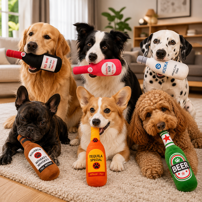 Quietsch-Flasche für Hunde
