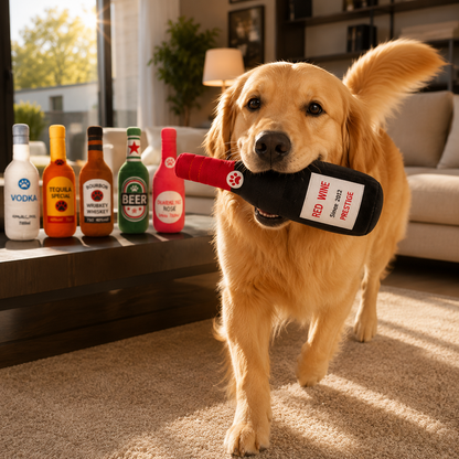 Quietsch-Flasche für Hunde