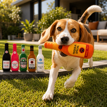 Quietsch-Flasche für Hunde