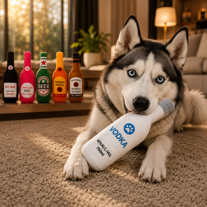 Quietsch-Flasche für Hunde