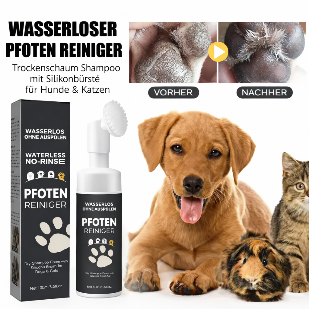 Pfotenreiniger Schaum 100 ml mit Bürste