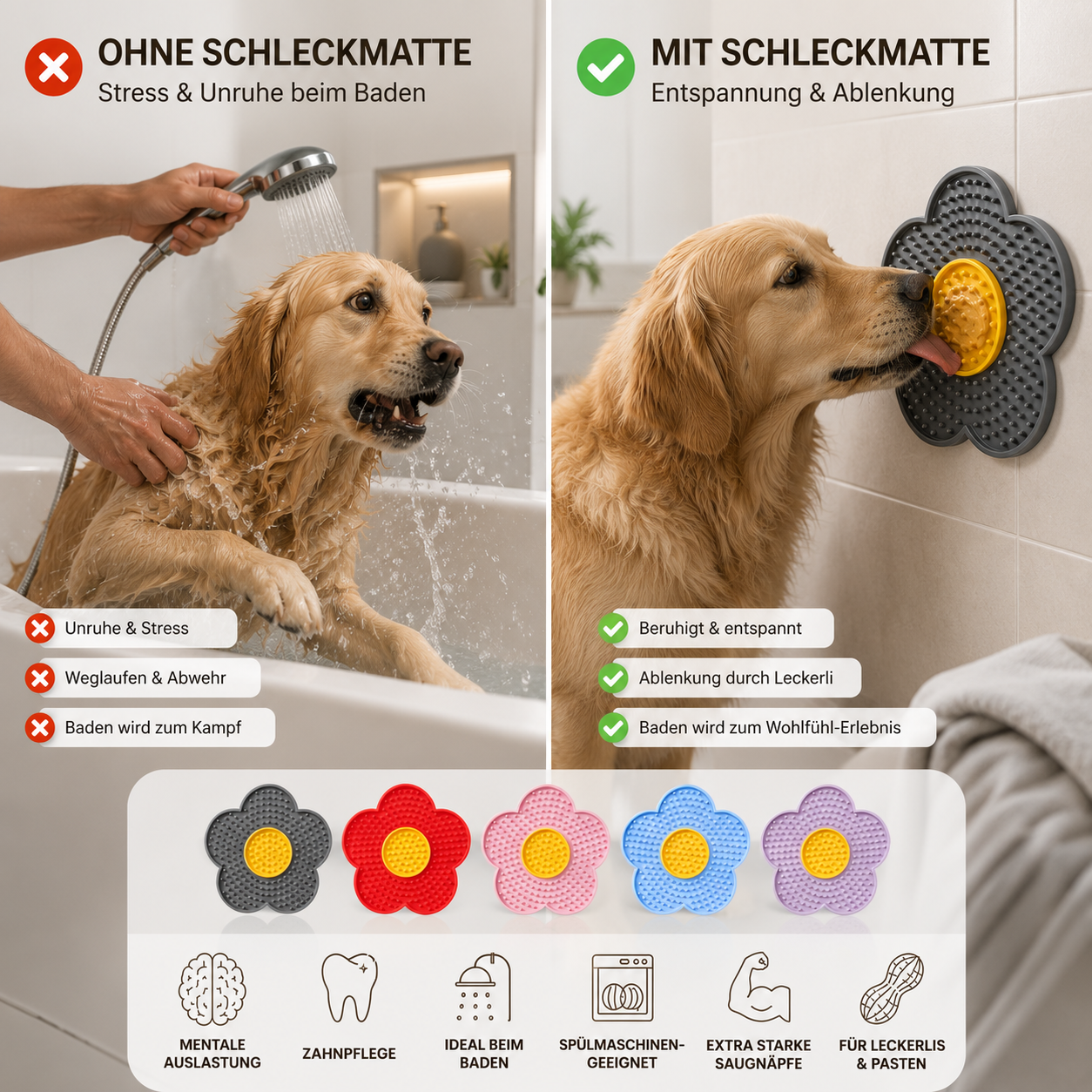 Sonnenblumen-Schleckmatte für Hunde & Katzen