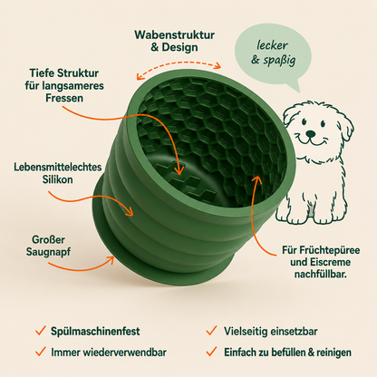 Slow Feeder Napf aus Silikon