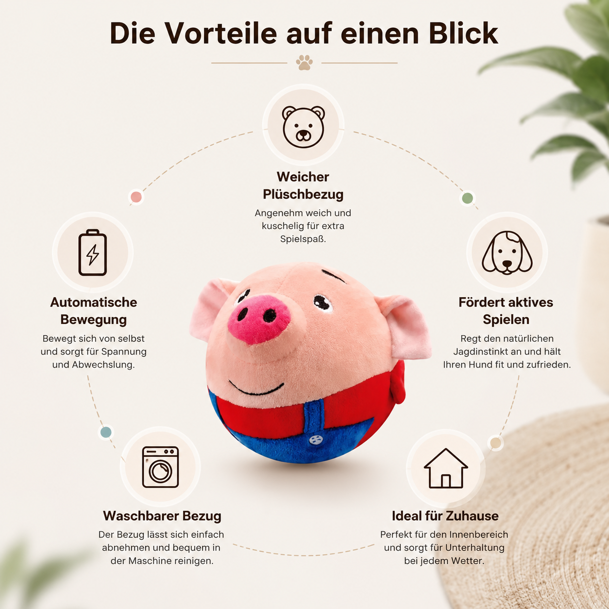 Selbstbewegendes Hundespielzeug