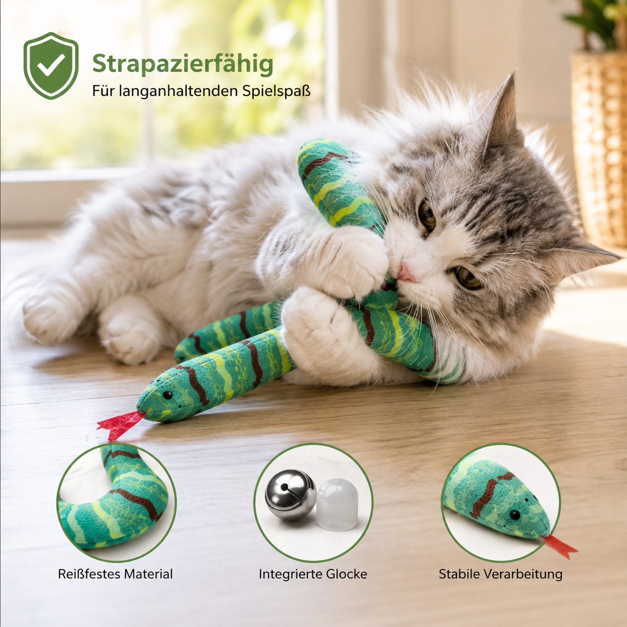 Katzenminze-Schlangen Spielzeug für Katzen