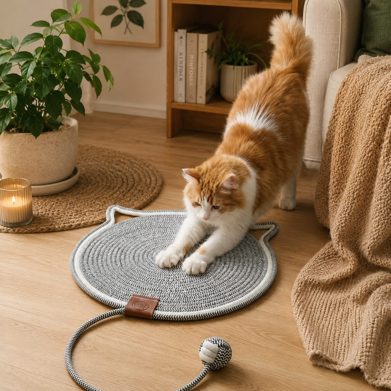 Katzen Kratzmatte mit Liegefläche