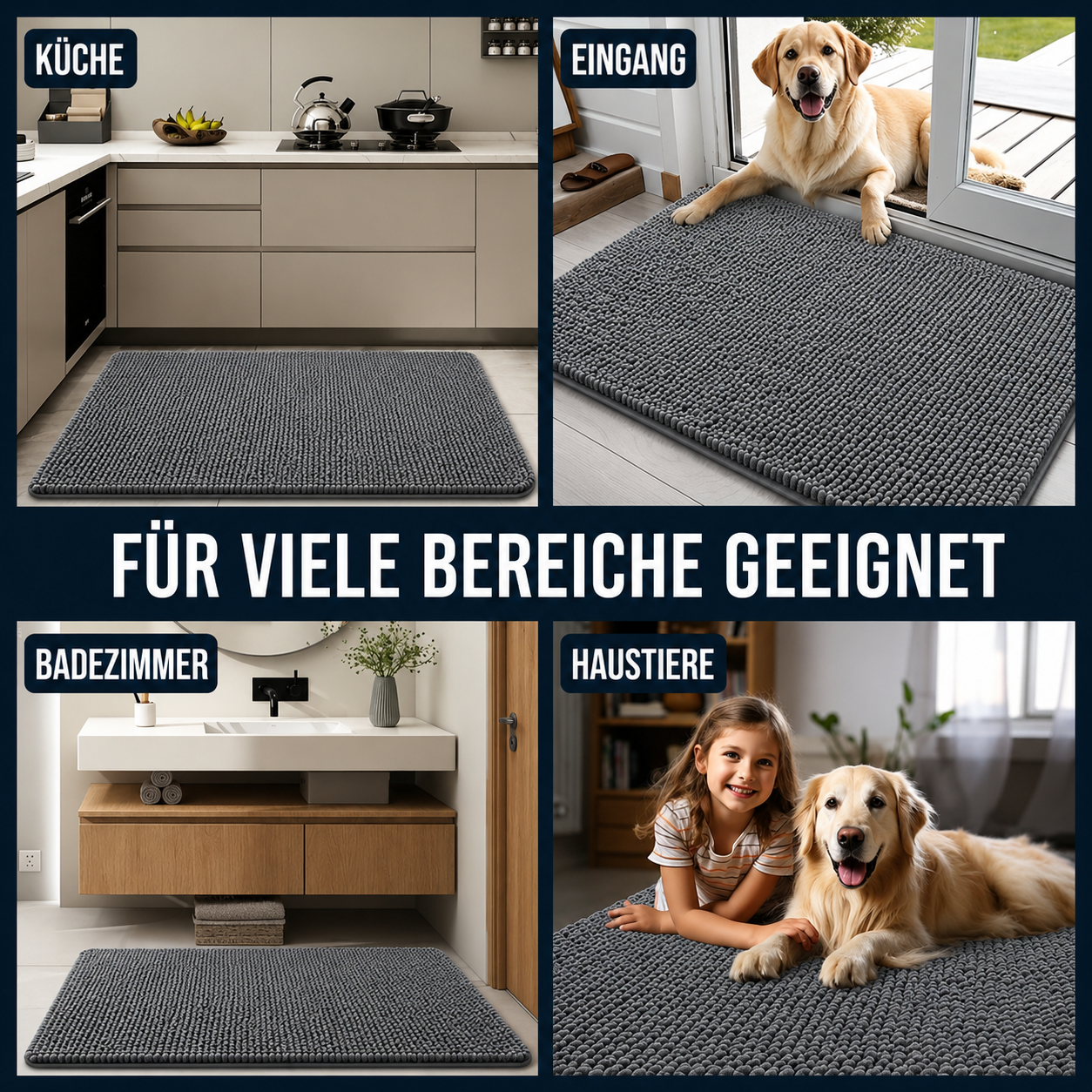 Schmutzfangmatte für Hunde & Katzen