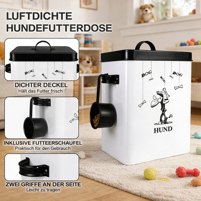 Luftdichter Futterbehälter aus Metall