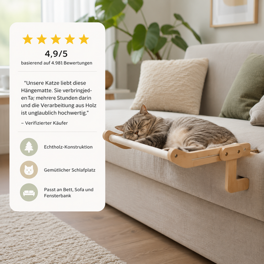 Katzenhängematte aus Holz