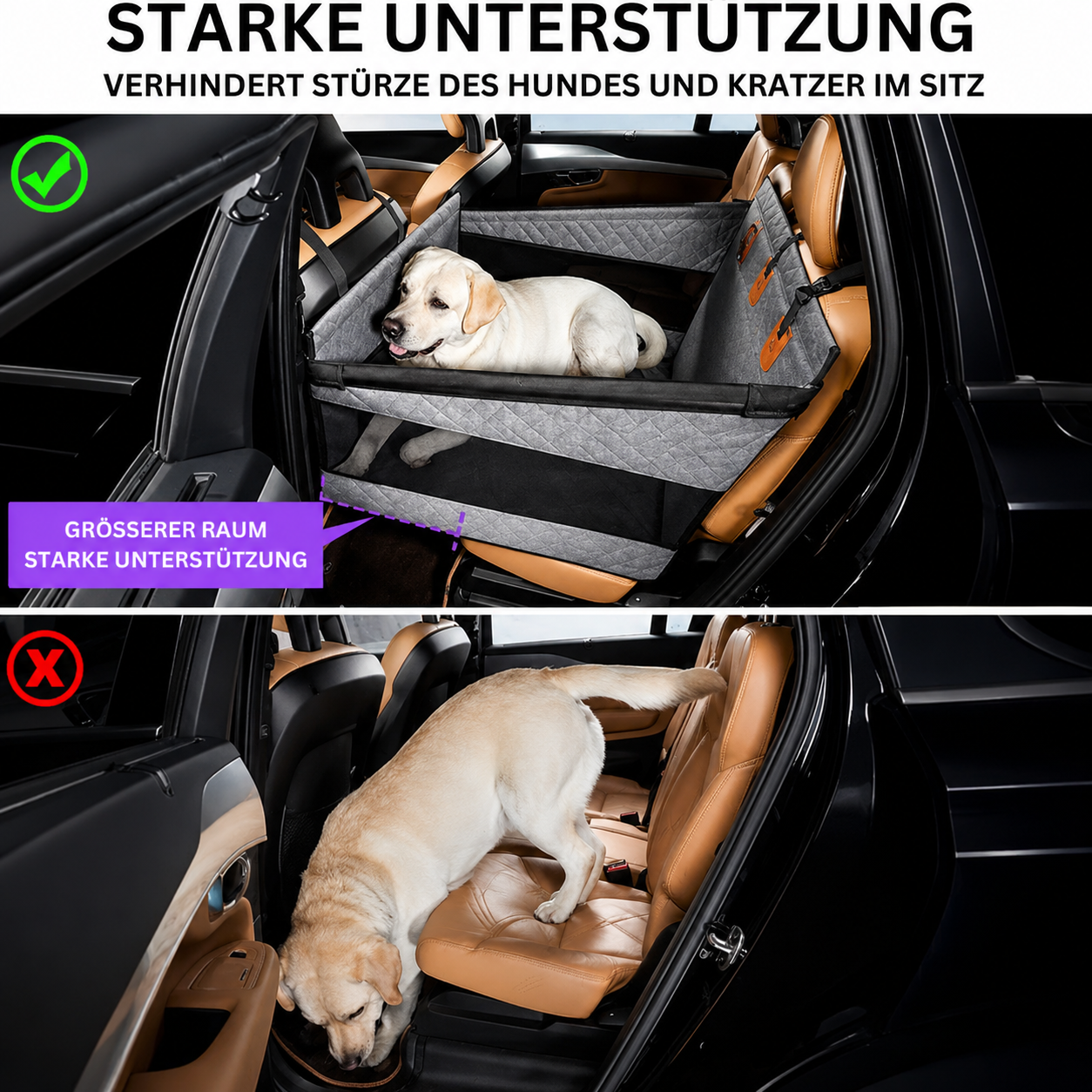 Wasserdichte Auto-Rücksitzmatte für Hunde & Katzen