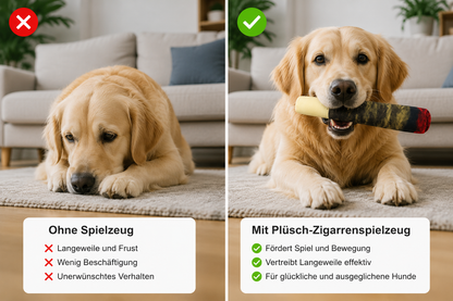 Plüsch-Zigarrenspielzeug für Hunde