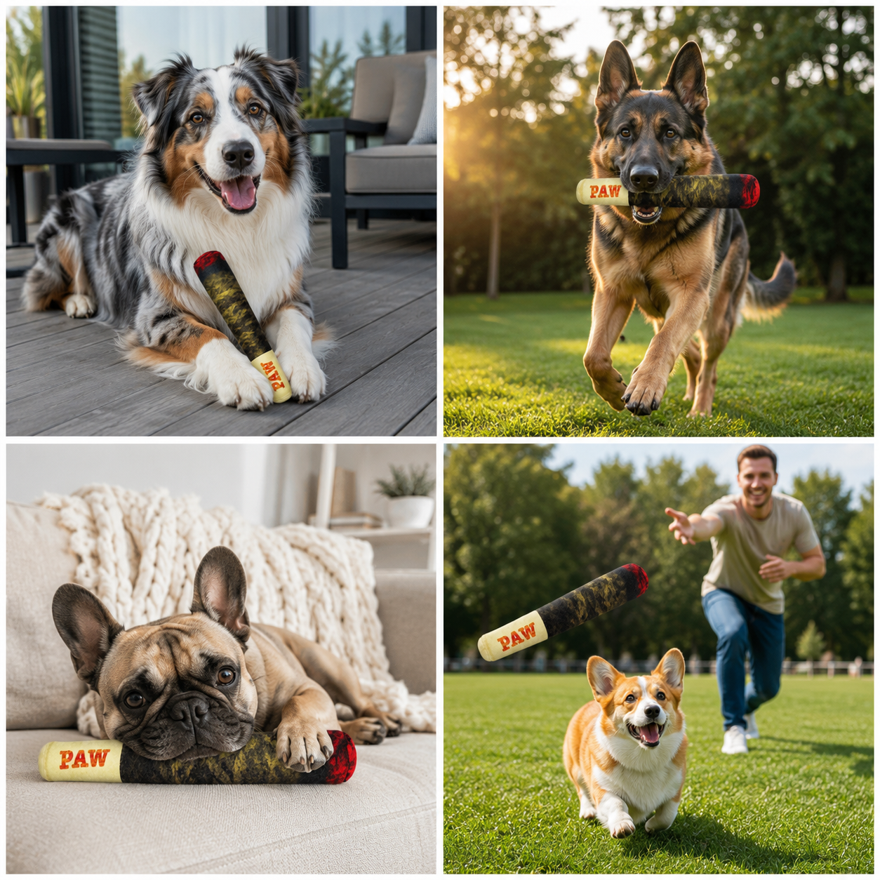 Plüsch-Zigarrenspielzeug für Hunde