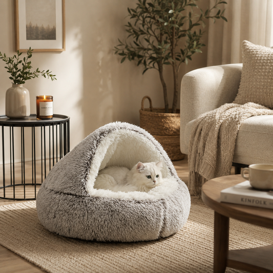 2-in-1 Kuschelhöhle für Katzen