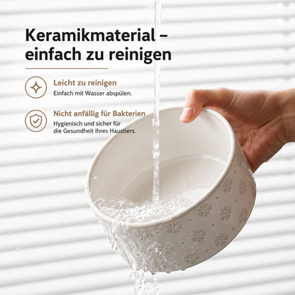Erhöhter Doppelnapf Keramik