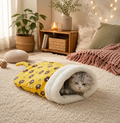 Flauschiger Kuschelsack für Katzen