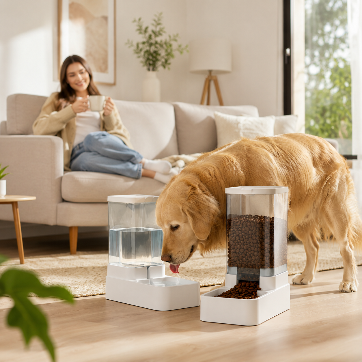 Automatischer Futter & Wasser Spender für Hunde