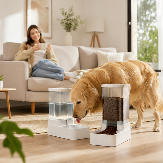 Automatischer Futter & Wasser Spender für Hunde