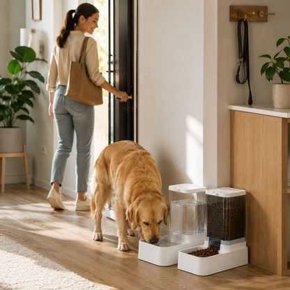 Automatischer Futter & Wasser Spender für Hunde