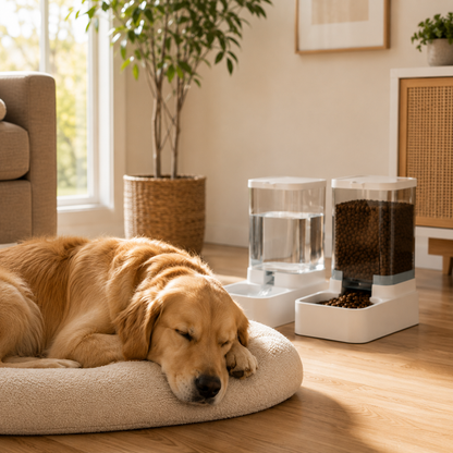 Automatischer Futter & Wasser Spender für Hunde