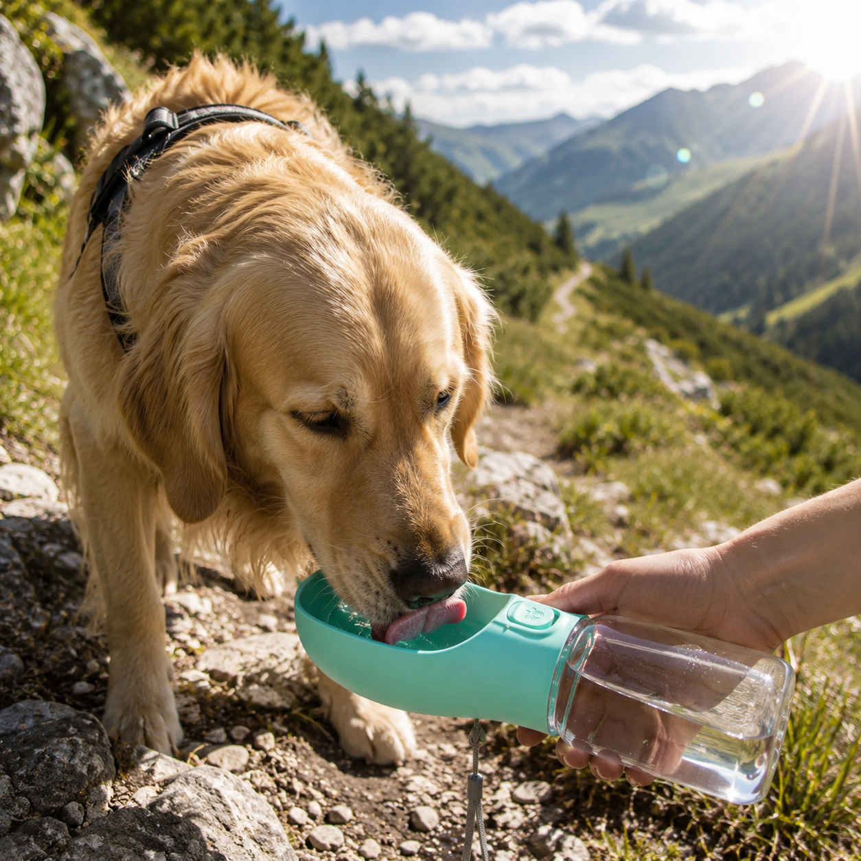 Tragbare Hundetrinkflasche