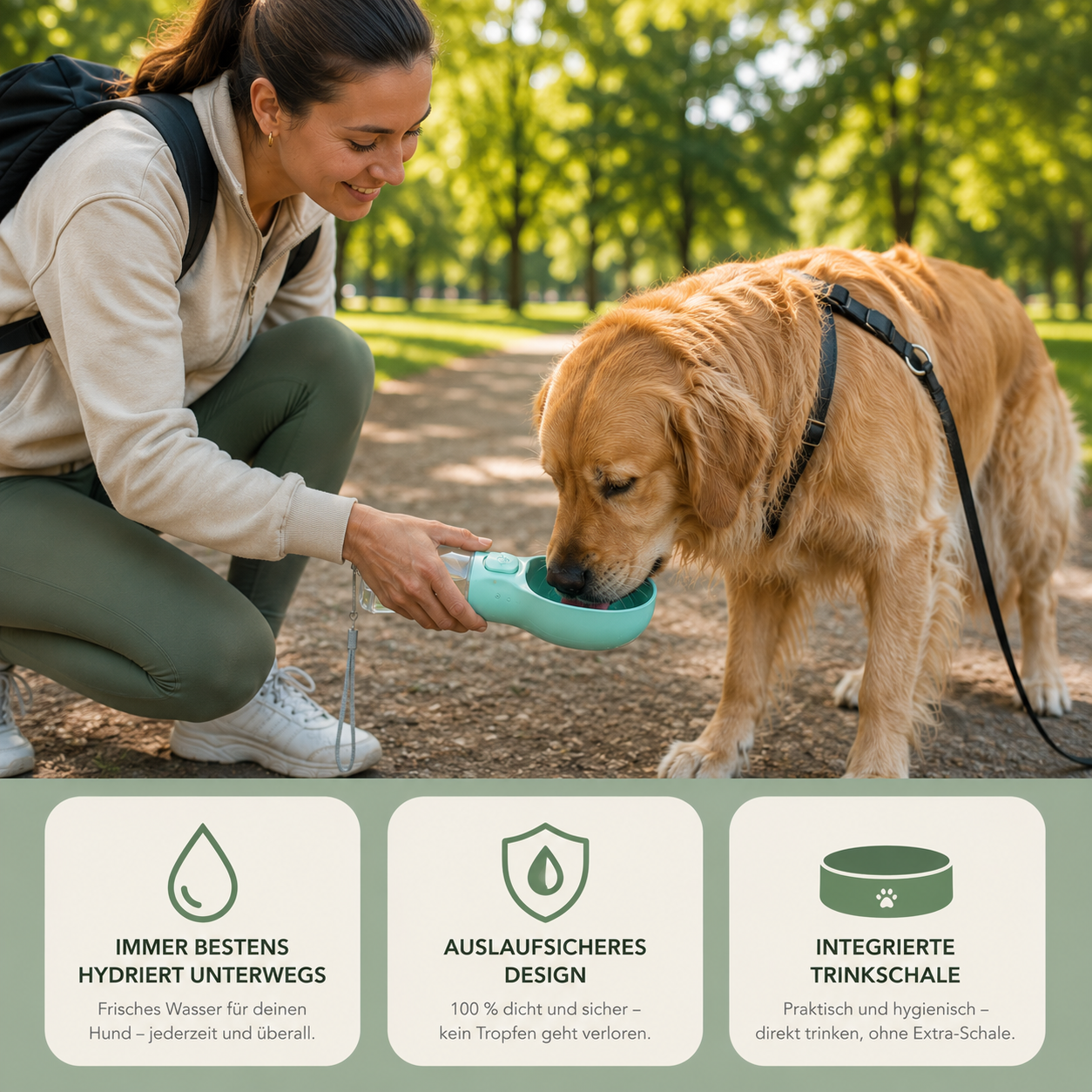 Tragbare Hundetrinkflasche