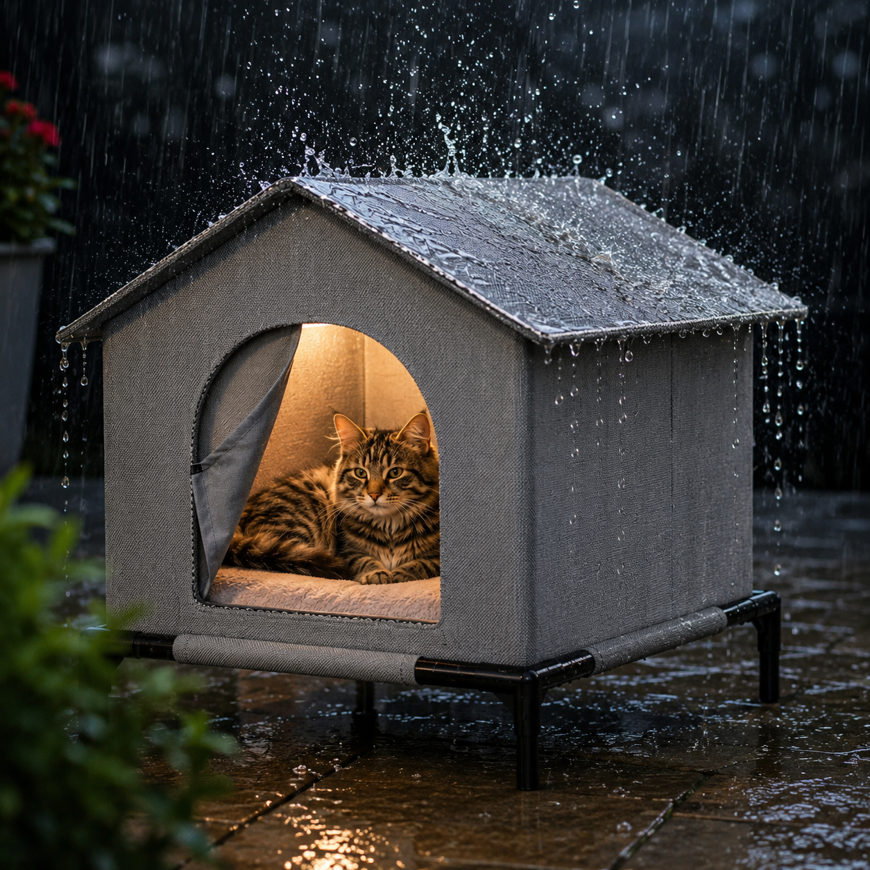 Wetterfestes Katzenhaus Outdoor