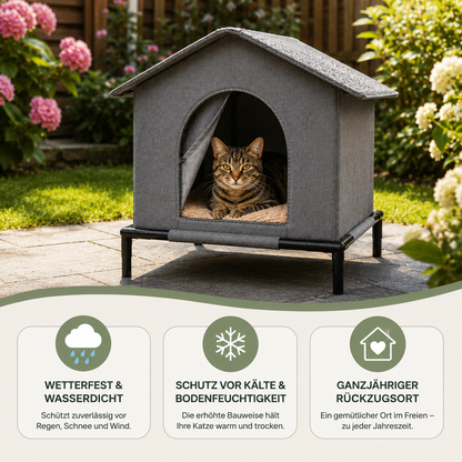 Wetterfestes Katzenhaus Outdoor