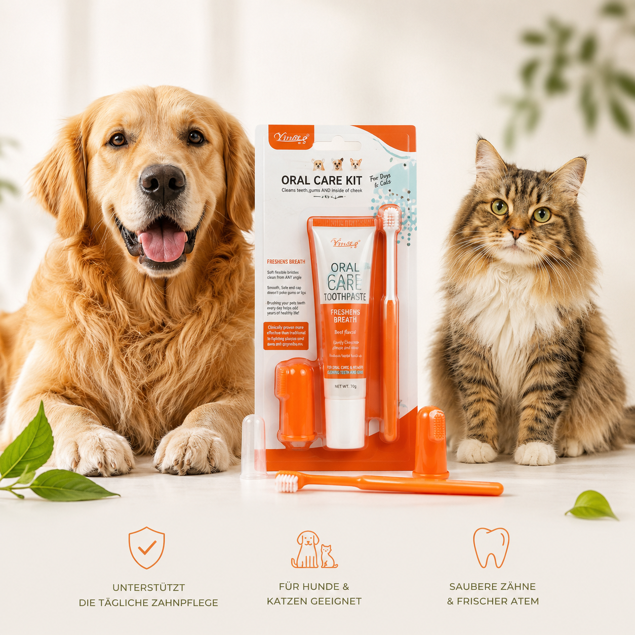 Zahnpflege Set für Hunde & Katzen