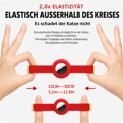 Katzenhalsband mit GPS-Tracker Halter