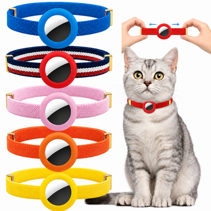 Katzenhalsband mit GPS-Tracker Halter