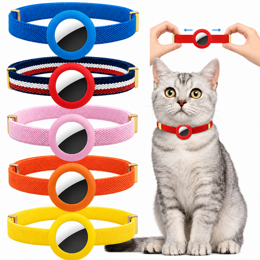 Katzenhalsband mit GPS-Tracker Halter