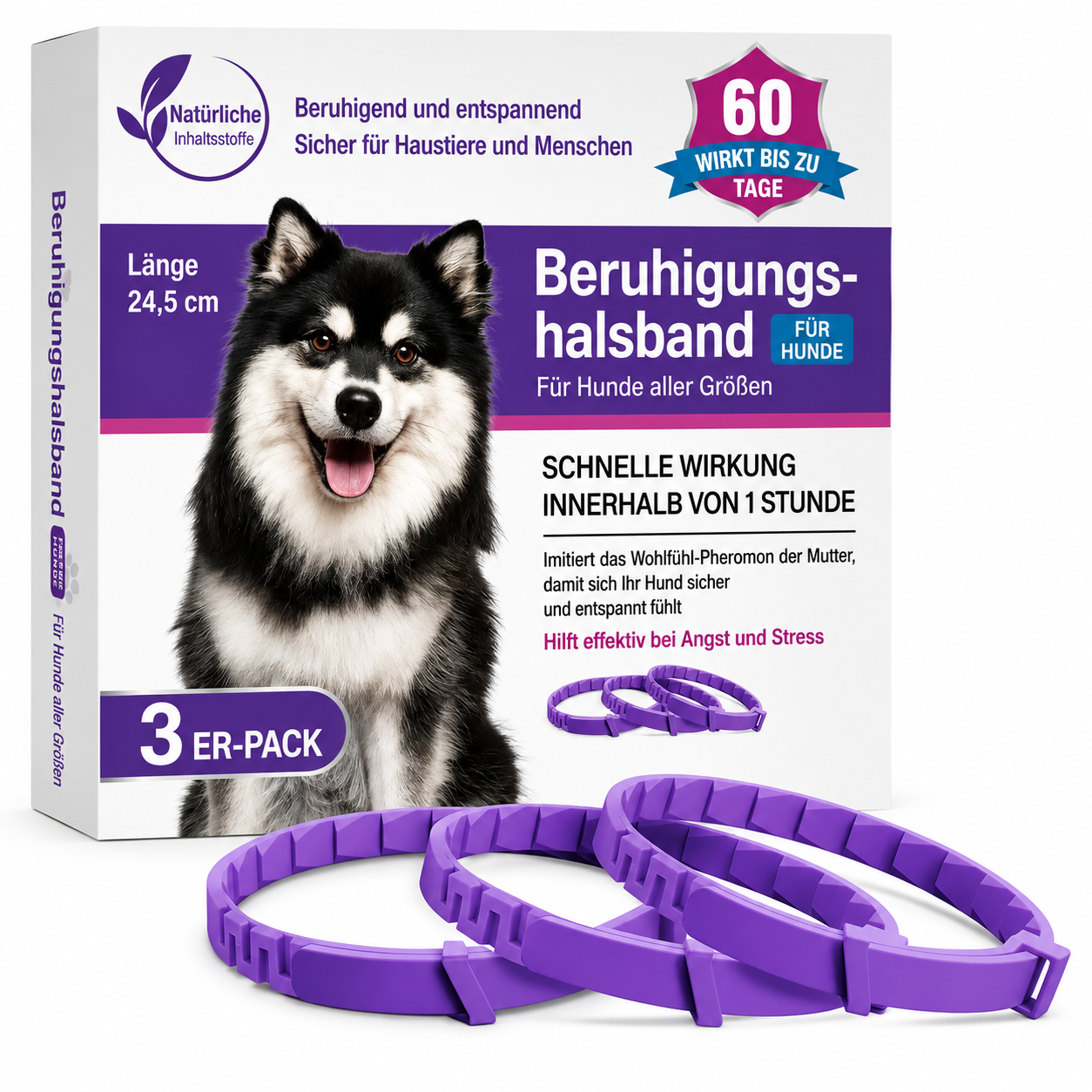 Beruhigendes Zecken- & Flohschutz Halsband für Hunde