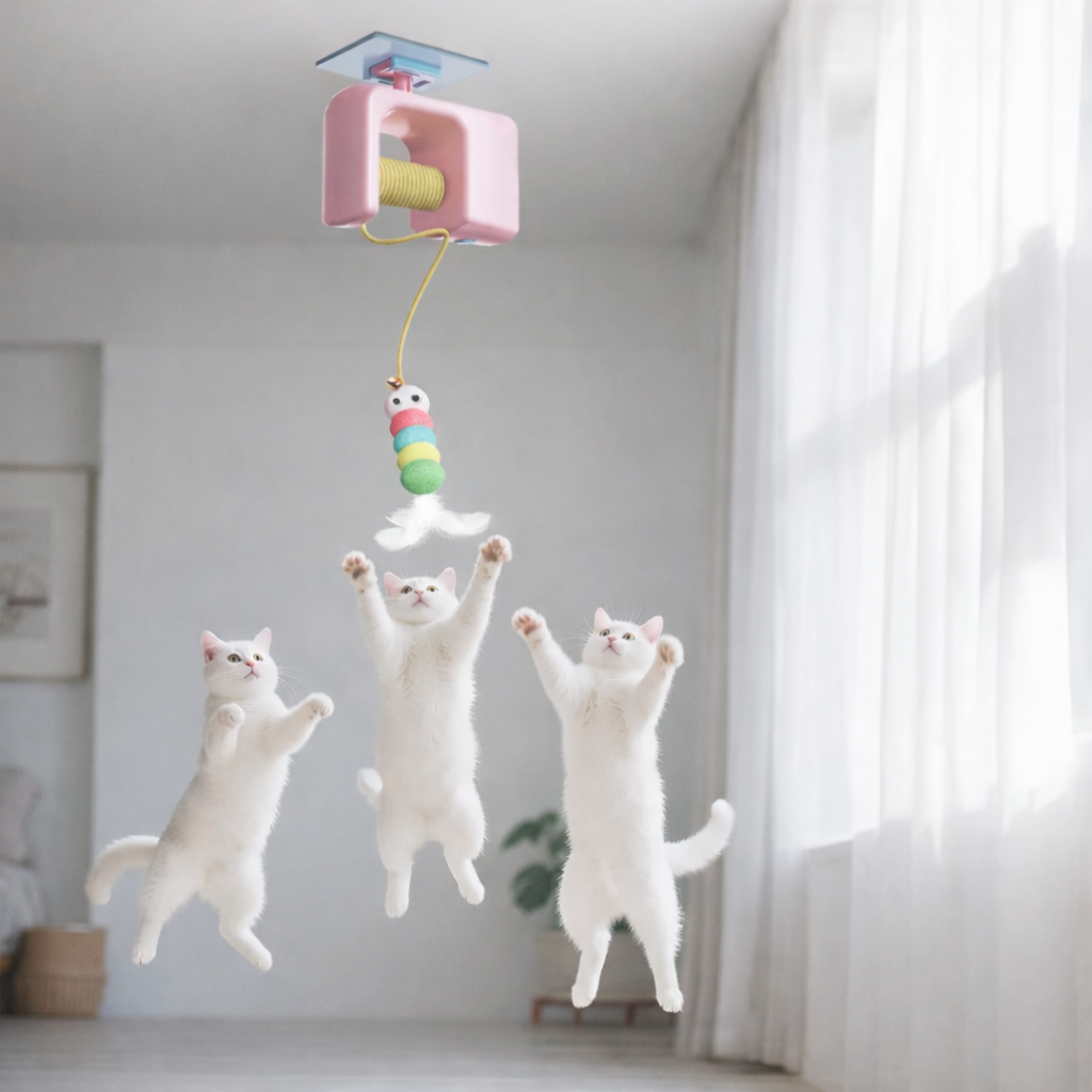 Elektrisches Katzen Türspielzeug mit Vogel