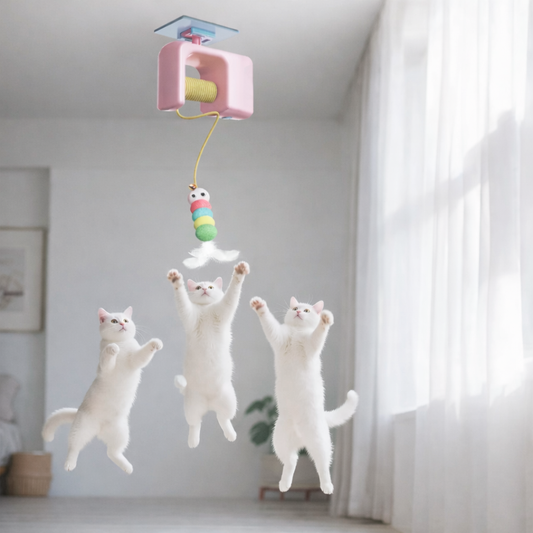 Elektrisches Katzen Türspielzeug mit Vogel
