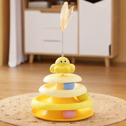Katzen Spielturm mit Bällen