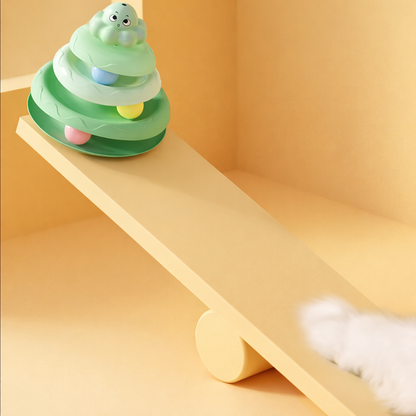 Katzen Spielturm mit Bällen
