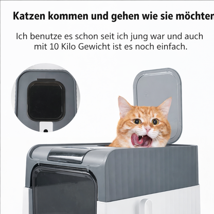 Geschlossenes Katzenklo mit Schublade