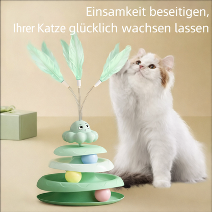 Katzen Spielturm mit Bällen