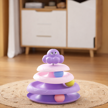 Katzen Spielturm mit Bällen