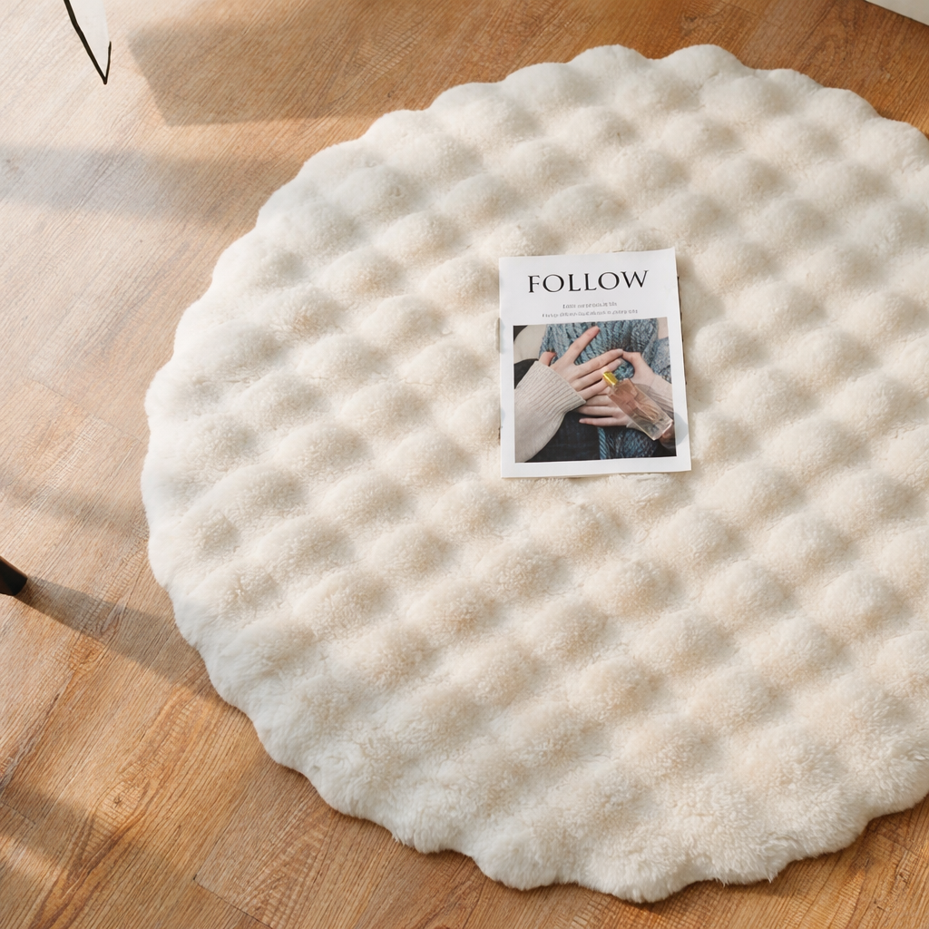 Runder Plüsch Haustierteppich
