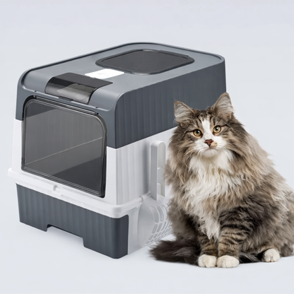 Geschlossenes Katzenklo mit Schublade