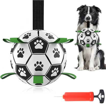 Hunde-Fußball mit Griffen